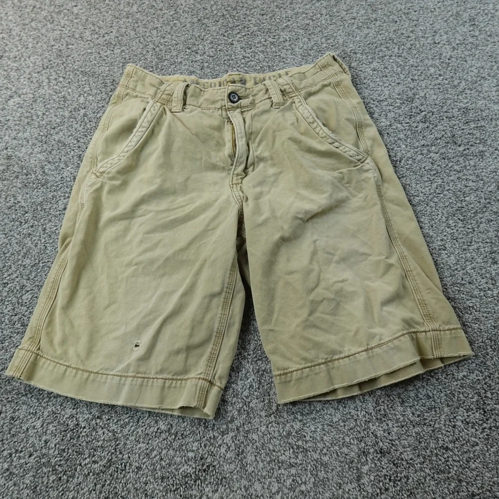 American Eagle Shorts Mens 30 Beige Brown Bermuda Chino Preppy Casual Grunge Y2K